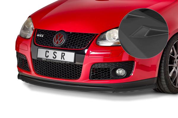 CSR Frontspoiler | Cup-Spoilerlippe mit ABE für VW Golf 5 GTI/GT CSL382-L Lackierung erforderlich (schwarz matt)