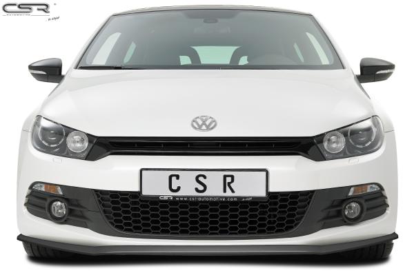 CSR Frontspoiler | Cup-Spoilerlippe mit ABE für VW Scirocco III CSL383-C Carbon Look glänzend (keine Lackierung erforderlich)