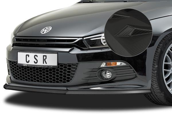 CSR Frontspoiler | Cup-Spoilerlippe mit ABE für VW Scirocco III R-Line CSL385-M Carbon Look matt strukturiert (keine Lackierung erforderlich)