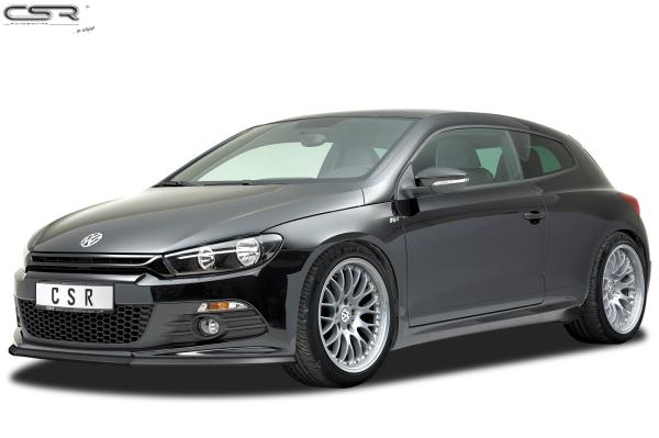 CSR Frontspoiler | Cup-Spoilerlippe mit ABE für VW Scirocco III R-Line CSL385-C Carbon Look Hochglanz (keine Lackierung erforderlich)