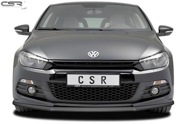CSR Frontspoiler | Cup-Spoilerlippe mit ABE für VW Scirocco III R-Line CSL385-C Carbon Look Hochglanz (keine Lackierung erforderlich)