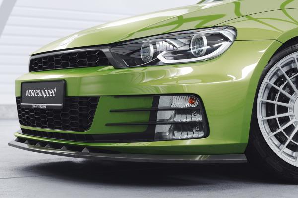 CSR Frontspoiler | Cup-Spoilerlippe mit ABE für VW Scirocco III R-Line CSL386-M Carbon Look matt strukturiert (keine Lackierung erforderlich)