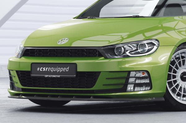 CSR Frontspoiler | Cup-Spoilerlippe mit ABE für VW Scirocco III R-Line CSL386-M Carbon Look matt strukturiert (keine Lackierung erforderlich)