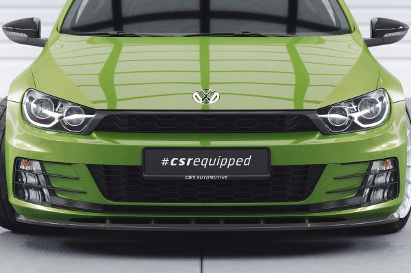 CSR Frontspoiler | Cup-Spoilerlippe mit ABE für VW Scirocco III R-Line CSL386-M Carbon Look matt strukturiert (keine Lackierung erforderlich)