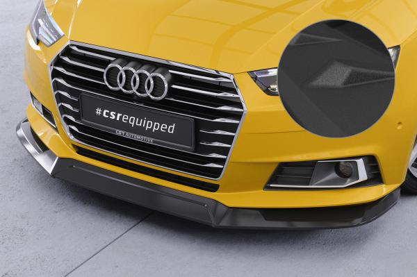 CSR Frontspoiler | Cup-Spoilerlippe mit ABE für Audi A4 B9 (Typ 8W) CSL387-S Strukturiert schwarz matt (keine Lackierung erforderlich)