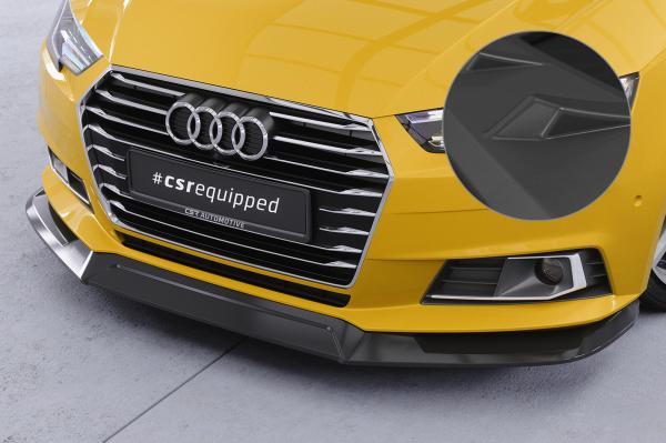 CSR Frontspoiler | Cup-Spoilerlippe mit ABE für Audi A4 B9 (Typ 8W) CSL387-L Lackierung erforderlich (schwarz matt)