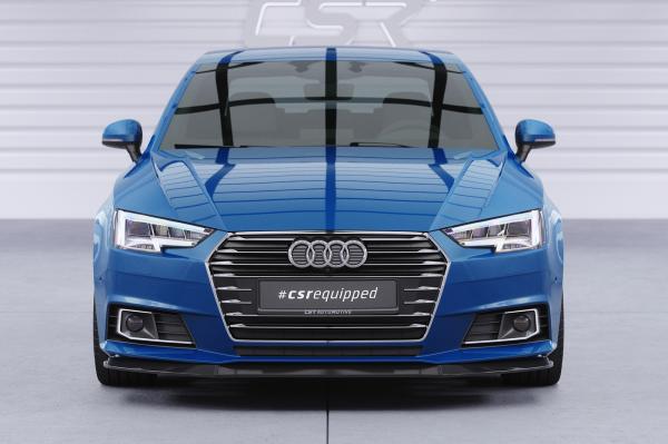 CSR Frontspoiler | Cup-Spoilerlippe mit ABE für Audi A4 B9 (Typ 8W) CSL388-L Lackierung erforderlich (schwarz matt)