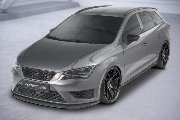 CSR Frontspoiler | Cup-Spoilerlippe mit ABE für Seat Leon 3 (Typ 5F) Cupra/FR CSL390-L Lackierung erforderlich (schwarz matt)