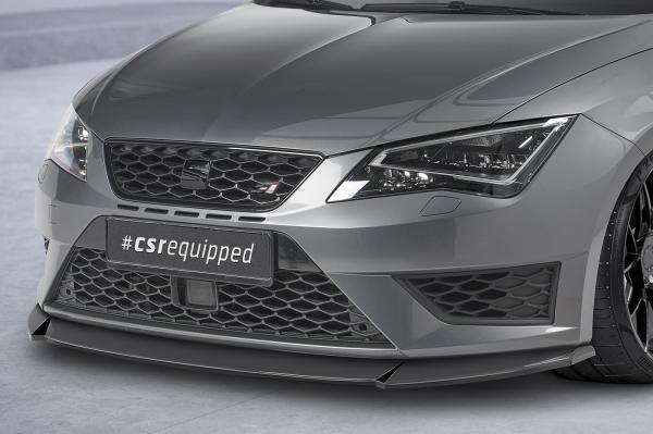 CSR Frontspoiler | Cup-Spoilerlippe mit ABE für Seat Leon 3 (Typ 5F) Cupra/FR CSL390-L Lackierung erforderlich (schwarz matt)