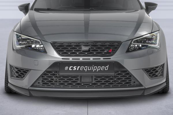 CSR Frontspoiler | Cup-Spoilerlippe mit ABE für Seat Leon 3 (Typ 5F) Cupra/FR CSL390-L Lackierung erforderlich (schwarz matt)