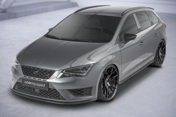 CSR Frontspoiler | Cup-Spoilerlippe mit ABE für Seat Leon 3 (Typ 5F) Cupra/FR CSL391-S Strukturiert schwarz matt (keine Lackierung erforderlich)