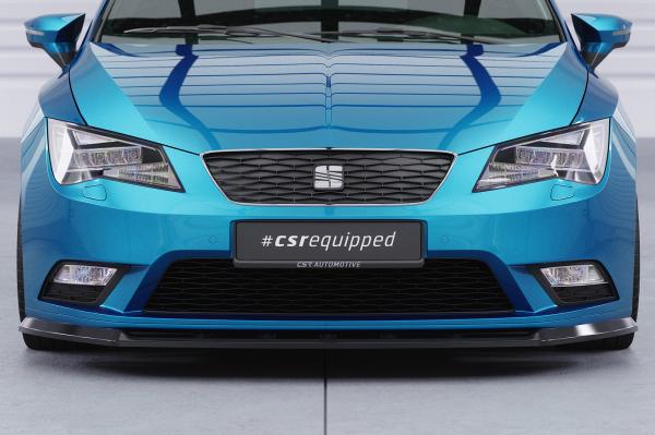 CSR Frontspoiler | Cup-Spoilerlippe mit ABE für Seat Leon 3 (Typ 5F) CSL394-L Lackierung erforderlich (schwarz matt)
