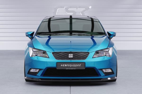 CSR Frontspoiler | Cup-Spoilerlippe mit ABE für Seat Leon 3 (Typ 5F) CSL394-L Lackierung erforderlich (schwarz matt)