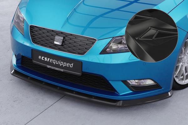 CSR Frontspoiler | Cup-Spoilerlippe mit ABE für Seat Leon 3 (Typ 5F) CSL394-G Glossy schwarz glänzend (keine Lackierung erforderlich)