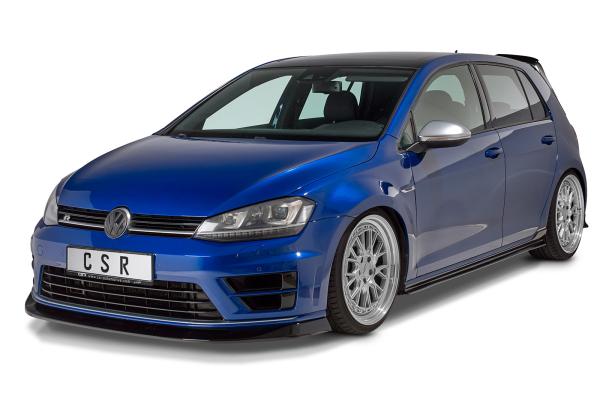 CSR Frontspoiler | Cup-Spoilerlippe mit ABE für VW Golf 7 R CSL395-L Lackierung erforderlich (schwarz matt)
