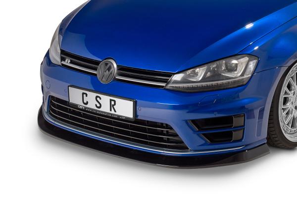 CSR Frontspoiler | Cup-Spoilerlippe mit ABE für VW Golf 7 R CSL395-L Lackierung erforderlich (schwarz matt)