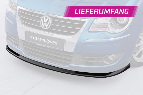 CSR Frontspoiler | Cup-Spoilerlippe mit ABE für VW Touran I (Typ 1T) CSL396-K Kupfer matt (keine Lackierung erforderlich)