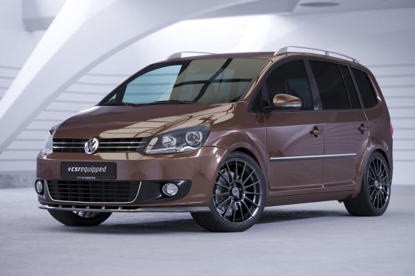 CSR Frontspoiler | Cup-Spoilerlippe mit ABE für VW Touran I (Typ 1T) CSL398-G Glossy schwarz Hochglanz (keine Lackierung erforderlich)