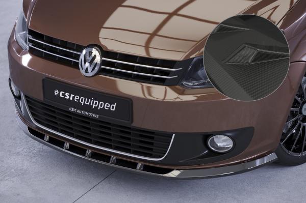CSR Frontspoiler | Cup-Spoilerlippe mit ABE für VW Touran I (Typ 1T) CSL398-M Carbon Look matt strukturiert (keine Lackierung erforderlich)