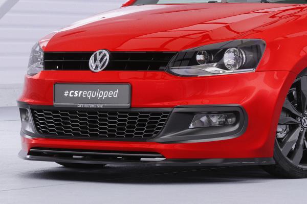 CSR Frontspoiler | Cup-Spoilerlippe mit ABE für VW Polo V (Typ 6R, 6C) R-Line CSL400-L schwarz matt (Lackierung erforderlich)