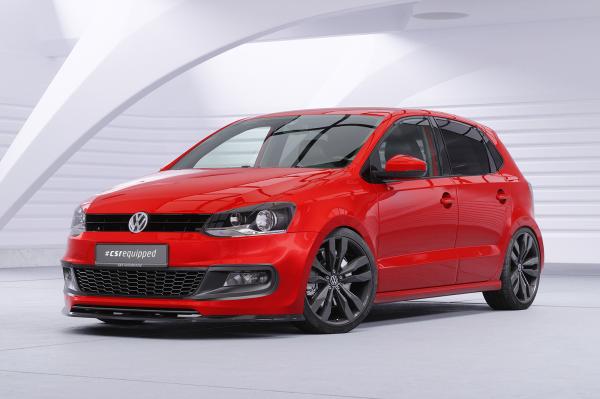 CSR Frontspoiler | Cup-Spoilerlippe mit ABE für VW Polo V (Typ 6R, 6C) R-Line CSL400-L schwarz matt (Lackierung erforderlich)