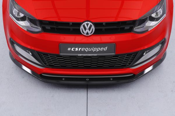 CSR Frontspoiler | Cup-Spoilerlippe mit ABE für VW Polo V (Typ 6R, 6C) R-Line CSL400-L schwarz matt (Lackierung erforderlich)