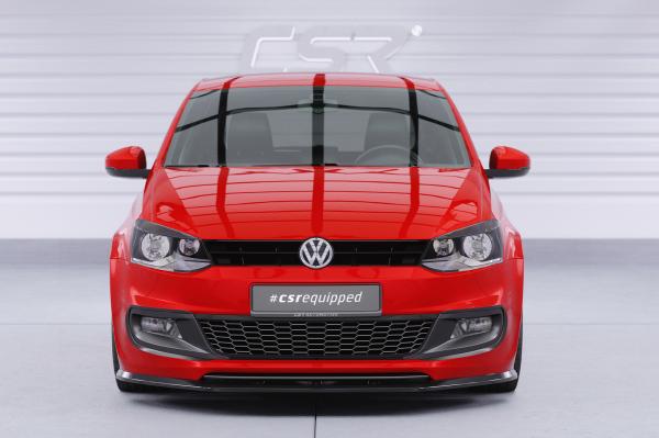 CSR Frontspoiler | Cup-Spoilerlippe mit ABE für VW Polo V (Typ 6R, 6C) R-Line CSL400-L schwarz matt (Lackierung erforderlich)