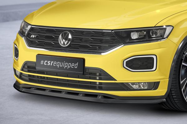 CSR Frontspoiler | Cup-Spoilerlippe mit ABE für VW T-Roc (A1) R-Line CSL402-G Glossy schwarz glänzend (keine Lackierung erforderlich)