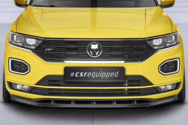 CSR Frontspoiler | Cup-Spoilerlippe mit ABE für VW T-Roc (A1) R-Line CSL402-G Glossy schwarz glänzend (keine Lackierung erforderlich)