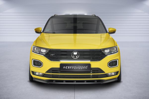 CSR Frontspoiler | Cup-Spoilerlippe mit ABE für VW T-Roc (A1) R-Line CSL402-G Glossy schwarz glänzend (keine Lackierung erforderlich)