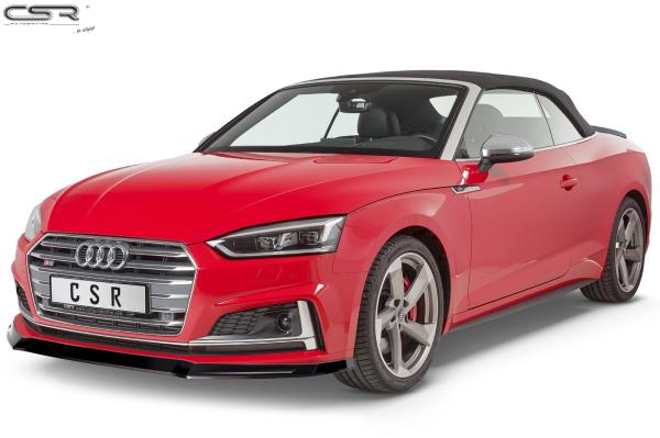 CSR Frontspoiler | Cup-Spoilerlippe mit ABE für Audi A5 F5 S-Line / S5 F5 CSL403-L schwarz matt (Lackierung erforderlich)