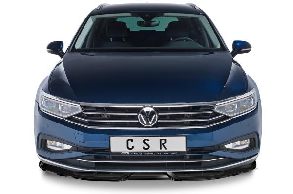 CSR Frontspoiler | Cup-Spoilerlippe mit ABE für VW Passat B8 (Typ 3G) CSL404-C Carbon Look Hochglanz (keine Lackierung erforderlich)