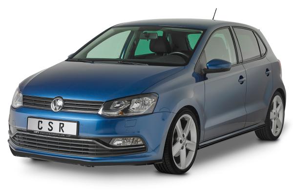CSR Frontspoiler | Cup-Spoilerlippe mit ABE für VW Polo V (6R/6C) Basis/GTI CSL407-L schwarz matt (Lackierung erforderlich)