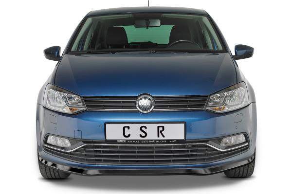 CSR Frontspoiler | Cup-Spoilerlippe mit ABE für VW Polo V (6R/6C) Basis/GTI CSL407-L schwarz matt (Lackierung erforderlich)