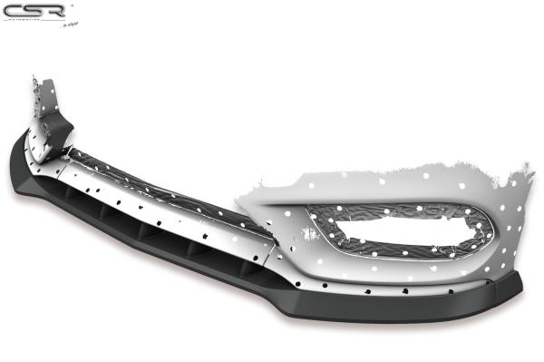 CSR Frontspoiler | Cup-Spoilerlippe mit ABE für Mercedes-Benz C-Klasse 205 AMG-Line CSL408-G Glossy schwarz Hochglanz (keine Lackierung erforderlich)
