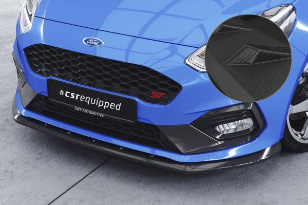 CSR Frontspoiler | Cup-Spoilerlippe mit ABE für Ford Fiesta MK8 ST/ST-Line CSL409-M Carbon Look matt strukturiert (keine Lackierung erforderlich)