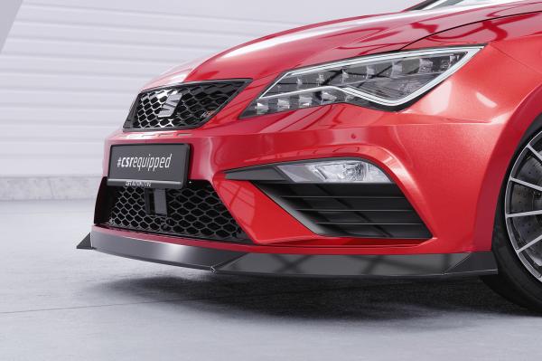 CSR Frontspoiler | Cup-Spoilerlippe mit ABE für Seat Leon 3 (Typ 5F) Cupra/FR CSL411-L Lackierung erforderlich (schwarz matt)