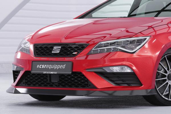 CSR Frontspoiler | Cup-Spoilerlippe mit ABE für Seat Leon 3 (Typ 5F) Cupra/FR CSL411-L Lackierung erforderlich (schwarz matt)