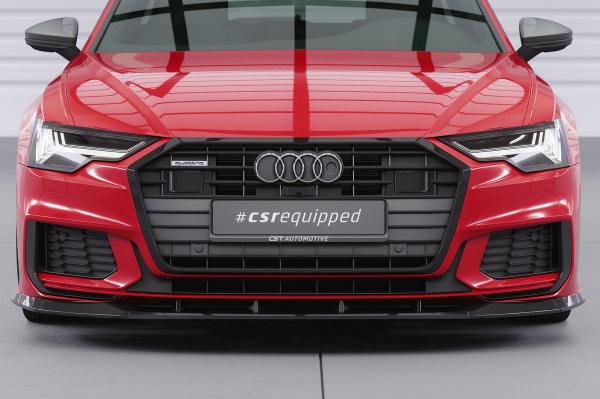 CSR Frontspoiler | Cup-Spoilerlippe mit ABE für Audi A6 S-Line / S6 C8 (Typ 4K/F2) CSL413-G Glossy schwarz glänzend (keine Lackierung erforderlich)
