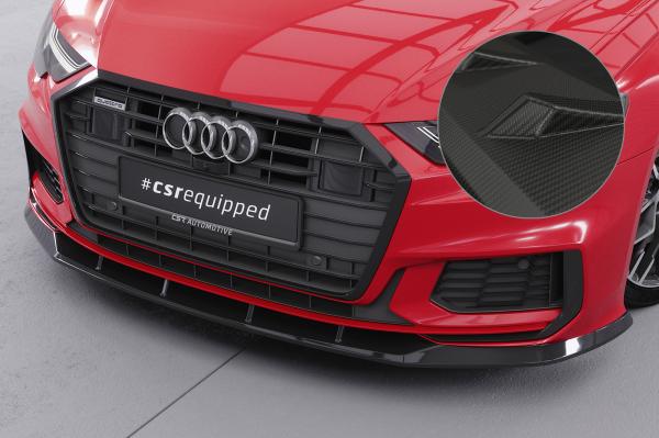 CSR Frontspoiler | Cup-Spoilerlippe mit ABE für Audi A6 S-Line / S6 C8 (Typ 4K/F2) CSL413-M Carbon Look matt strukturiert (keine Lackierung erforderlich)
