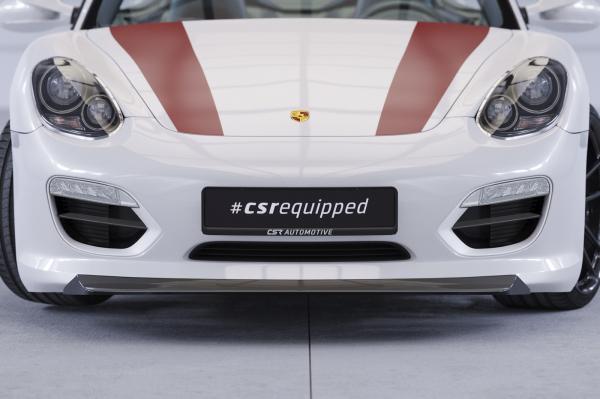 CSR Frontspoiler | Cup-Spoilerlippe mit ABE für Porsche Boxster 987 CSL414-M Carbon Look matt strukturiert (keine Lackierung erforderlich)