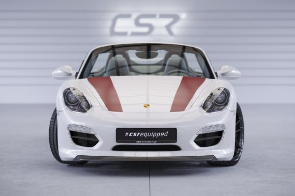 CSR Frontspoiler | Cup-Spoilerlippe mit ABE für Porsche Boxster 987 CSL414-M Carbon Look matt strukturiert (keine Lackierung erforderlich)