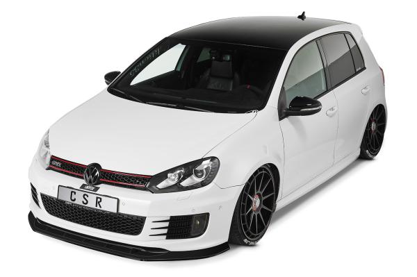 CSR Frontspoiler | Cup-Spoilerlippe mit ABE für VW Golf 6 GTI Edition 35 CSL415-L schwarz matt (Lackierung erforderlich)