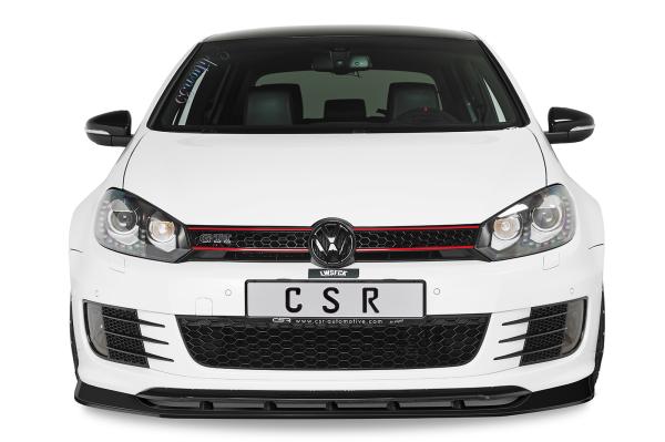 CSR Frontspoiler | Cup-Spoilerlippe mit ABE für VW Golf 6 GTI Edition 35 CSL415-L schwarz matt (Lackierung erforderlich)