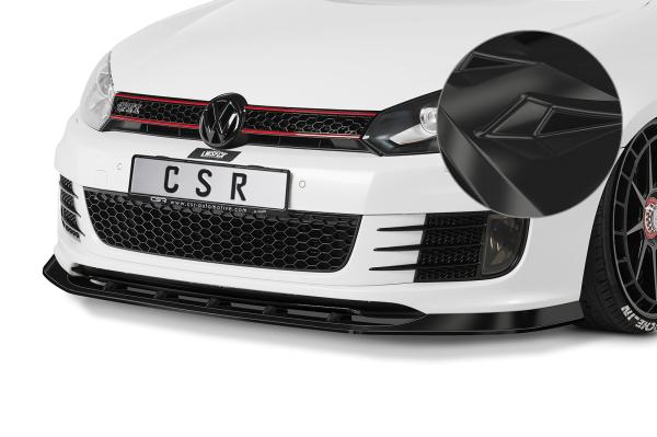 CSR Frontspoiler | Cup-Spoilerlippe mit ABE für VW Golf 6 GTI Edition 35 CSL415-G Glossy schwarz Hochglanz (keine Lackierung erforderlich)