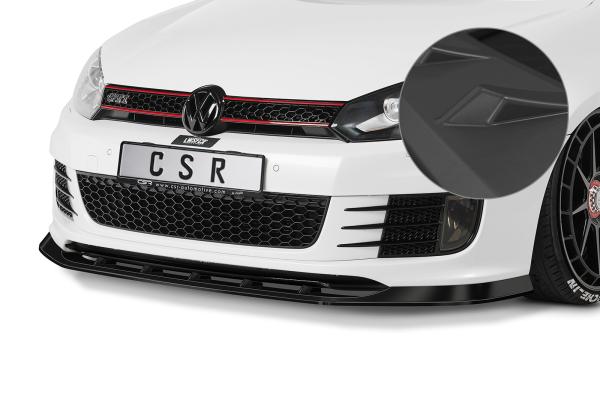 CSR Frontspoiler | Cup-Spoilerlippe mit ABE für VW Golf 6 GTI Edition 35 CSL415-L schwarz matt (Lackierung erforderlich)