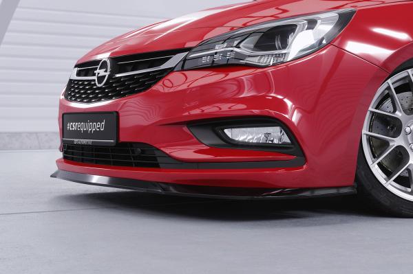 CSR Frontspoiler | Cup-Spoilerlippe mit ABE für Opel Astra K CSL419-L schwarz matt (Lackierung erforderlich)