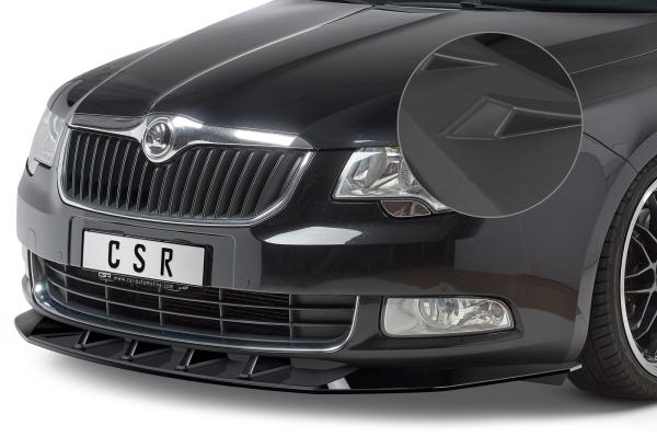 CSR Frontspoiler | Cup-Spoilerlippe mit ABE für Skoda Superb II CSL420-L schwarz matt (Lackierung erforderlich)