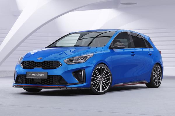 CSR Frontspoiler | Cup-Spoilerlippe mit ABE für Kia Ceed / ProCeed (CD) GT CSL422-L schwarz matt (Lackierung erforderlich)
