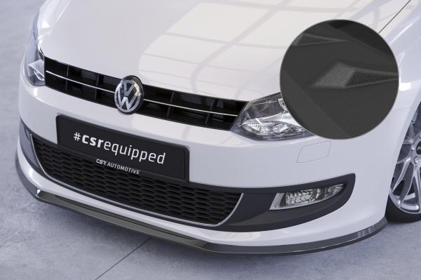 CSR Frontspoiler | Cup-Spoilerlippe mit ABE für VW Polo V (6R) CSL423-S schwarz matt strukturiert (keine Lackierung erforderlich)